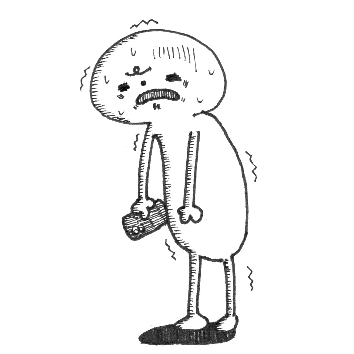 手描き白黒イラストを描きます ゆるい手描き白黒イラストにちょっと加工を施したイラストです！ イメージ3
