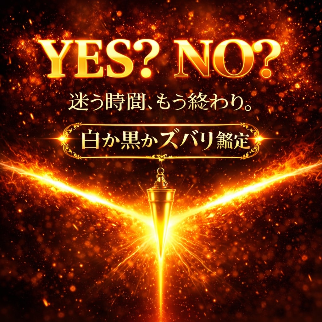 イエスノー占い❗️迷った時はズバリ鑑定いたします 迷わない!ためらわない!白か黒か！アドバイス付きで占います！ イメージ1