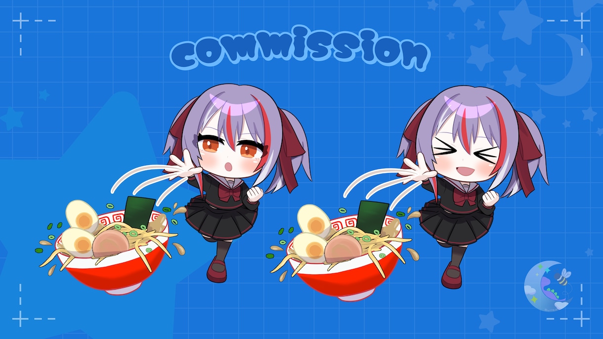 ちょこんと可愛いミニキャラ描きます 初めてのご依頼でも安心◎ゆるくて可愛いミニキャラ制作します イメージ4