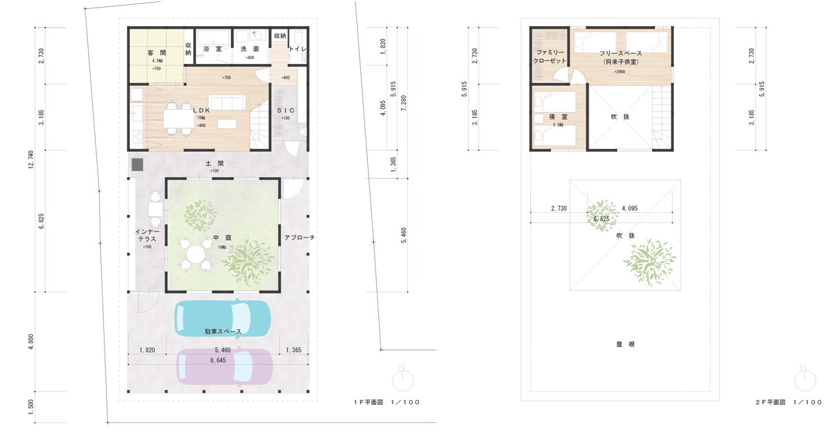 住宅、マンションもOK！間取り図のトレースをします プレゼンや販促資料などに！ 色つきの見やすい図をつくります！ イメージ2