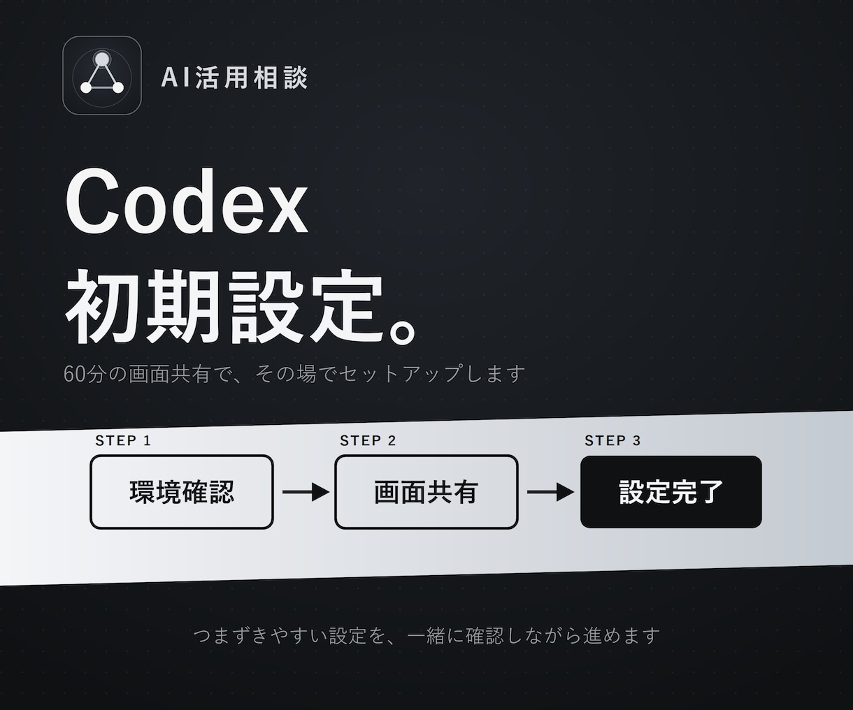 OpenAI Codexの初期設定を一緒にします ChatGPT連携から動作確認まで一緒に イメージ1