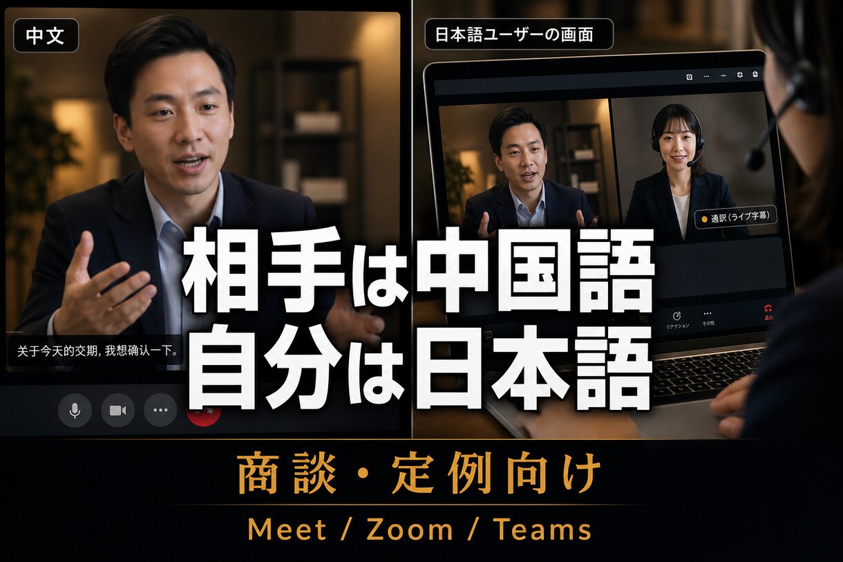 英語会議に日本語のまま参加できます Zoom・Teamsアプリでも使える月額不要の買い切りツール イメージ3