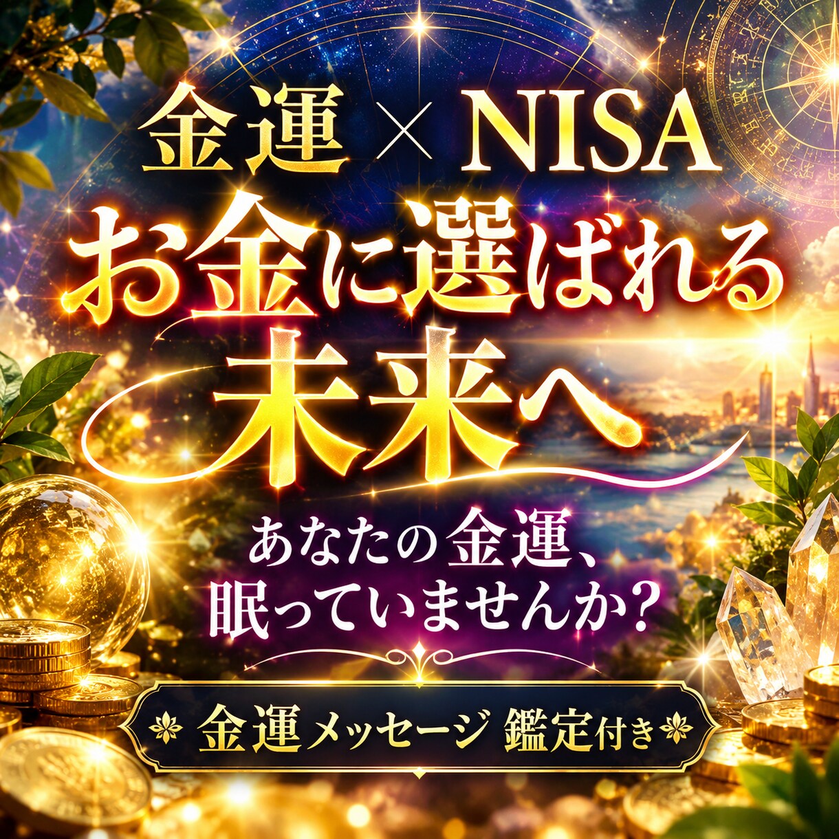初心者の方へ、NISAアドバイス×金運鑑定します あなた様の資産形成、金運ぐんぐんアップ！得するメッセージ❇ イメージ1
