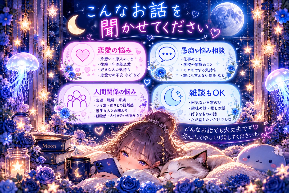誰にも言えない気持ちをゆっくりお聞きします 否定せず、あなたの気持ちにそっと寄り添います イメージ2