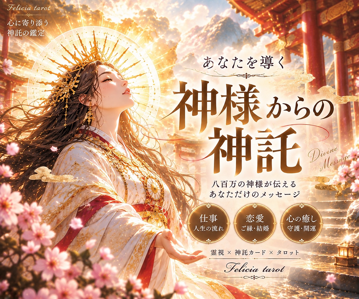 八百万の神託✨今のあなたに必要な導きをお伝えします 今の運気と神様からのメッセージをお届け イメージ1