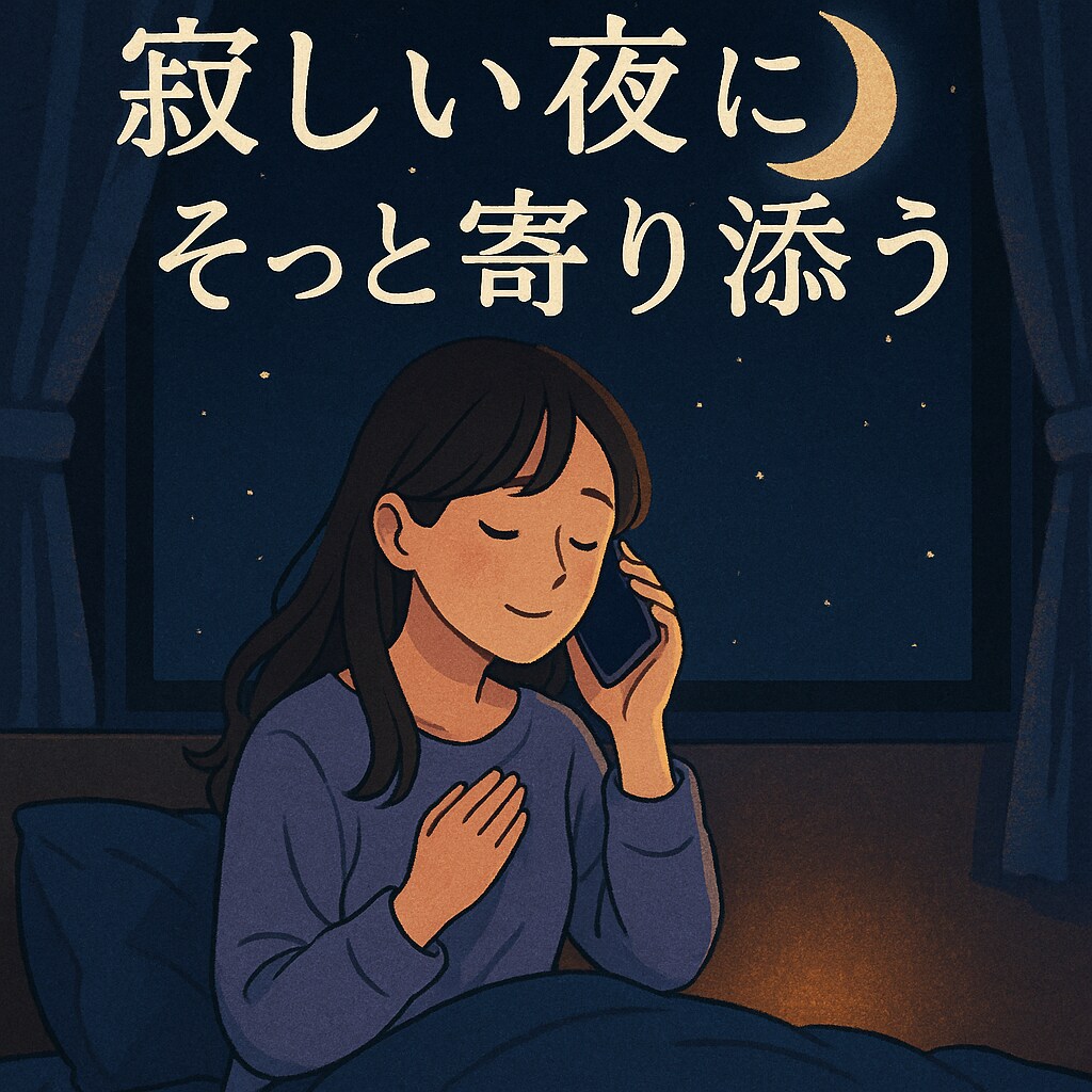 女性向け・夜限定||寂しい夜の電話相手になります 深夜の孤独にそっと寄り添う話し相手になります。 イメージ3