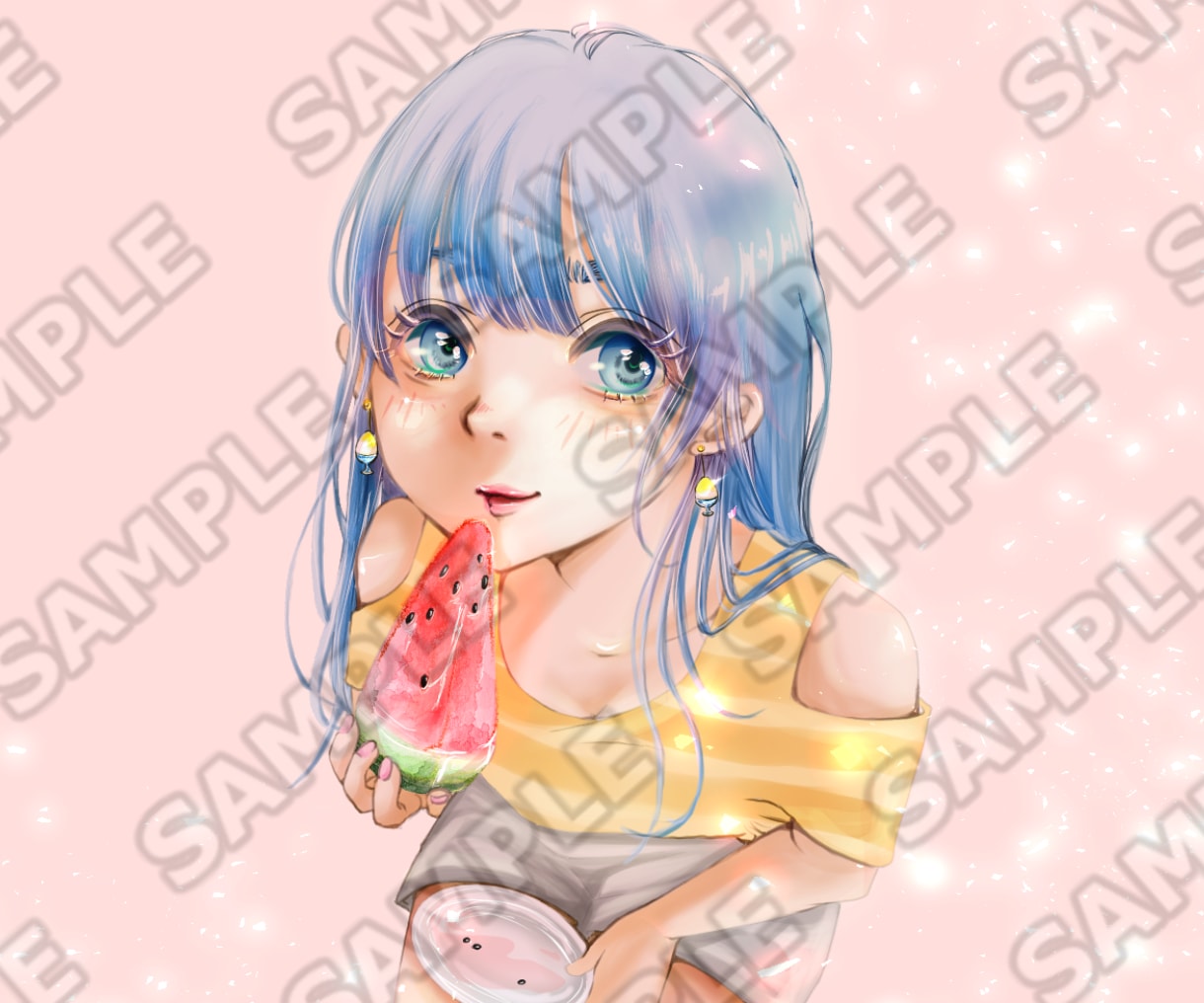サムネや動画内使用//女の子イラスト描きます 8月末までにご注文で半額！12000円→6000円！！ イメージ1