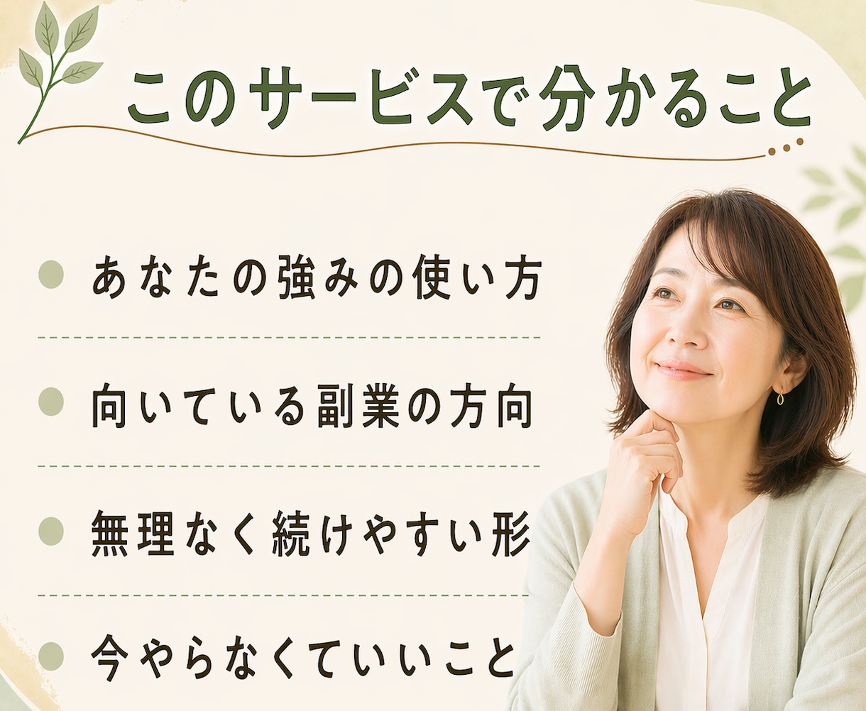 40・50代女性キャリア相談｜転職悩みお聞きします 国内・グローバル企業での経験から強みと方向性を見える化します イメージ9