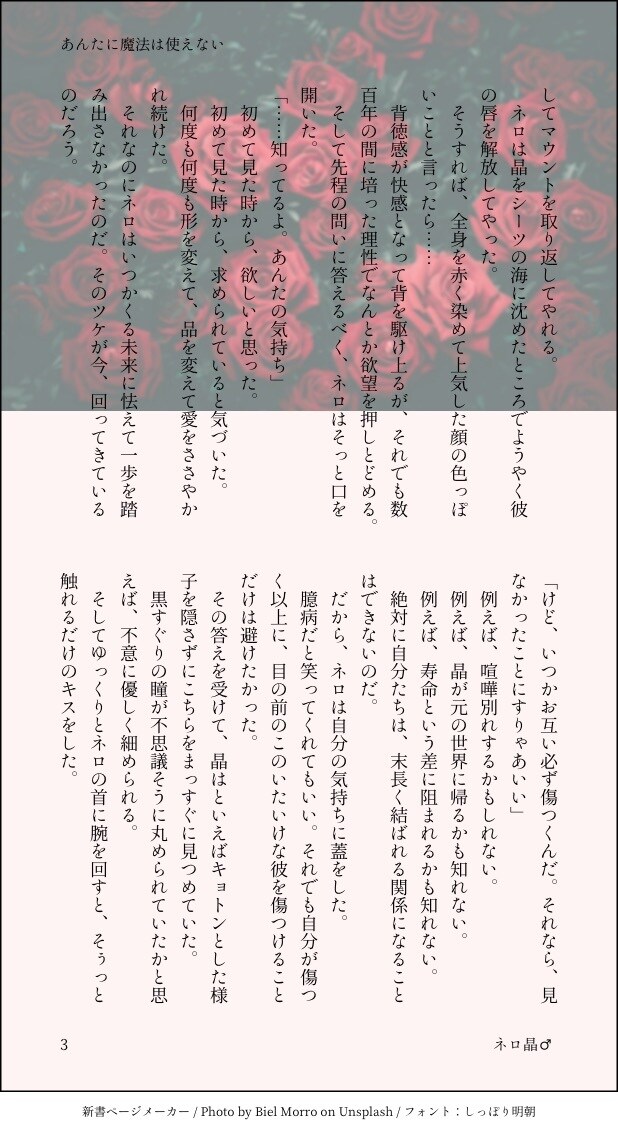 なんでも恋愛小説書きます BLGL男女カプなんでもありの恋愛小説&夢小説書きます！ イメージ4