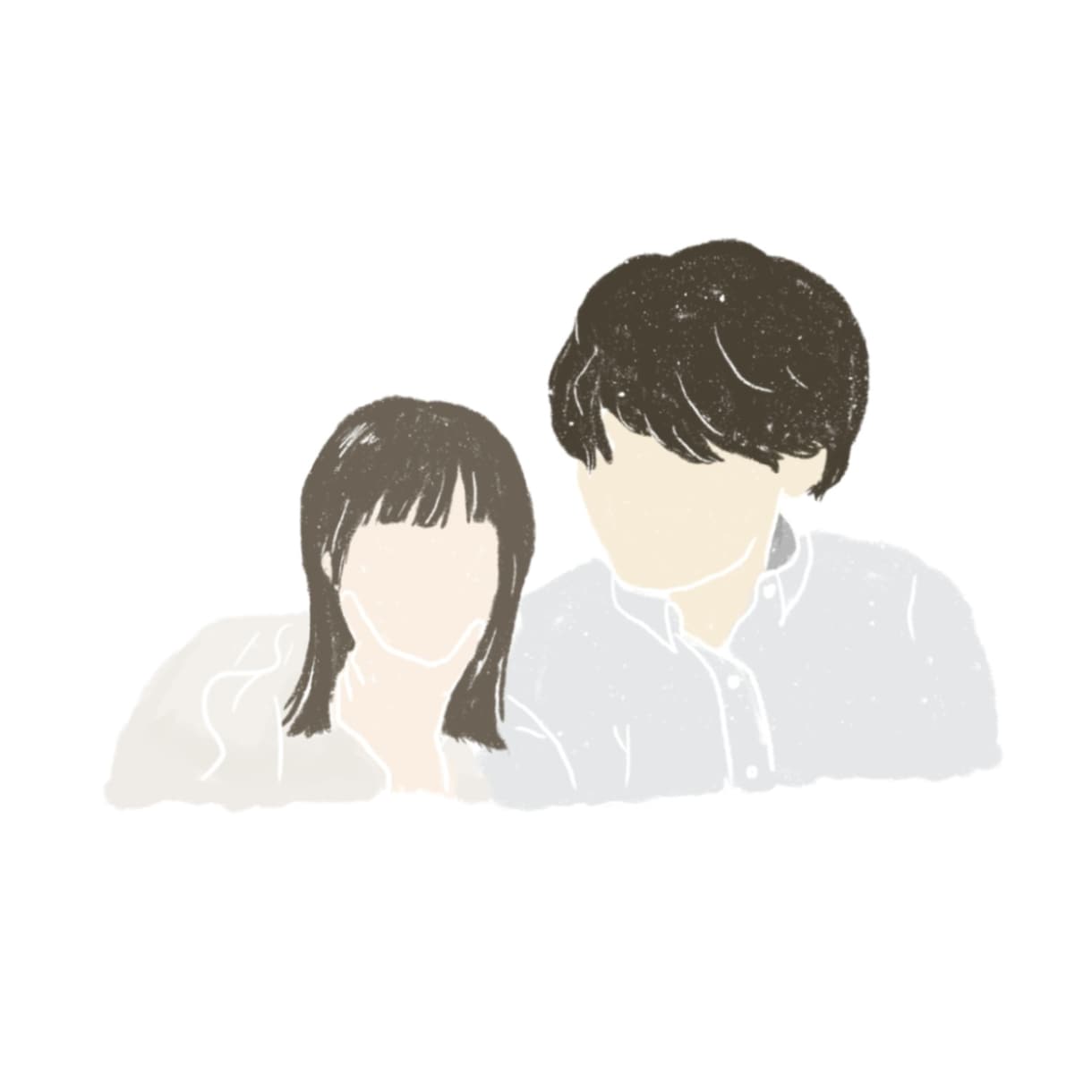 圧倒的お洒落感！　シルエットイラスト作成します お写真を送るだけ。オリジナルのくすみカラー配色に仕上げます！ イメージ2