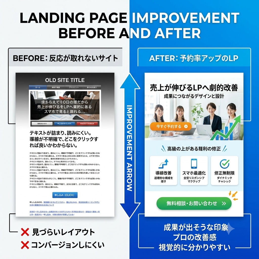 予約が増えるLPをプロが作成します 現役営業×制作で「売れる構成」まで設計｜丸投げOK イメージ2