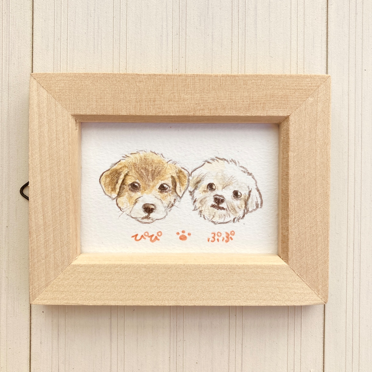 可愛いミニサイズのペット似顔絵お描きします 記念日やプレゼントとして人気【額縁・名入れ付き】送料込み イメージ3