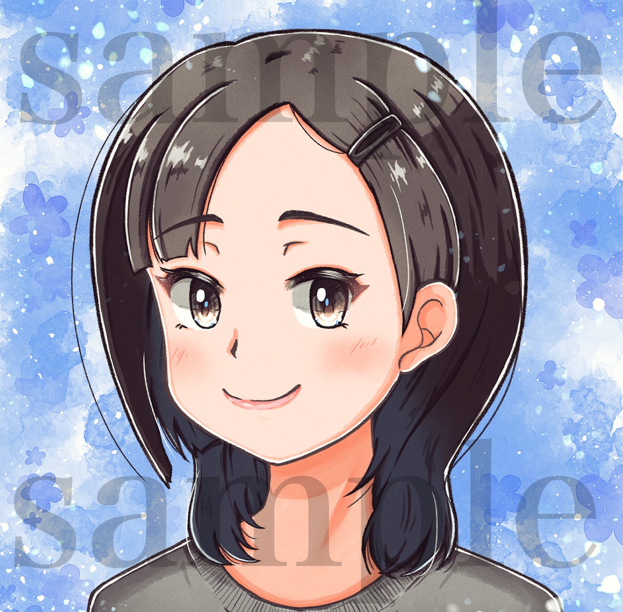 アニメ調の似顔絵でSNSの魅力UPをお手伝いします 評価5.0｜写真から笑顔のアニメ調アイコンを描きます イメージ6