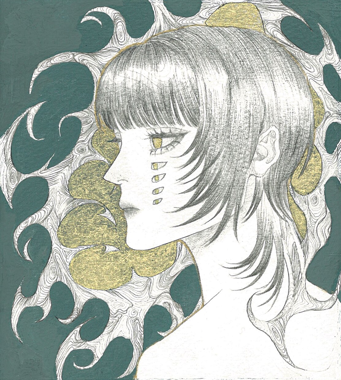 美しい人物画×模様を描きます 美しい人物画で他には無い1品を イメージ6