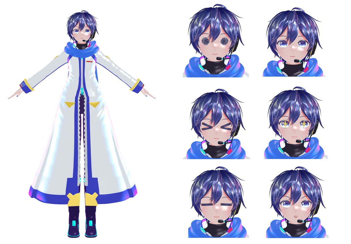 オリジナルイラストを3D化します VRChat，Vtuberで使用するアバターを作製します！ イメージ7