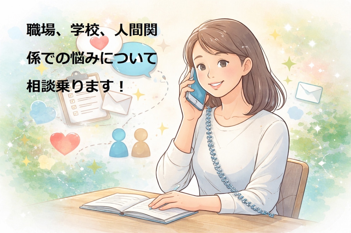 不安なことを気軽に相談したい人を募集しています 恋愛、悩み、寂しさ、様々なものを抱えてる方の気持ちを救います イメージ1
