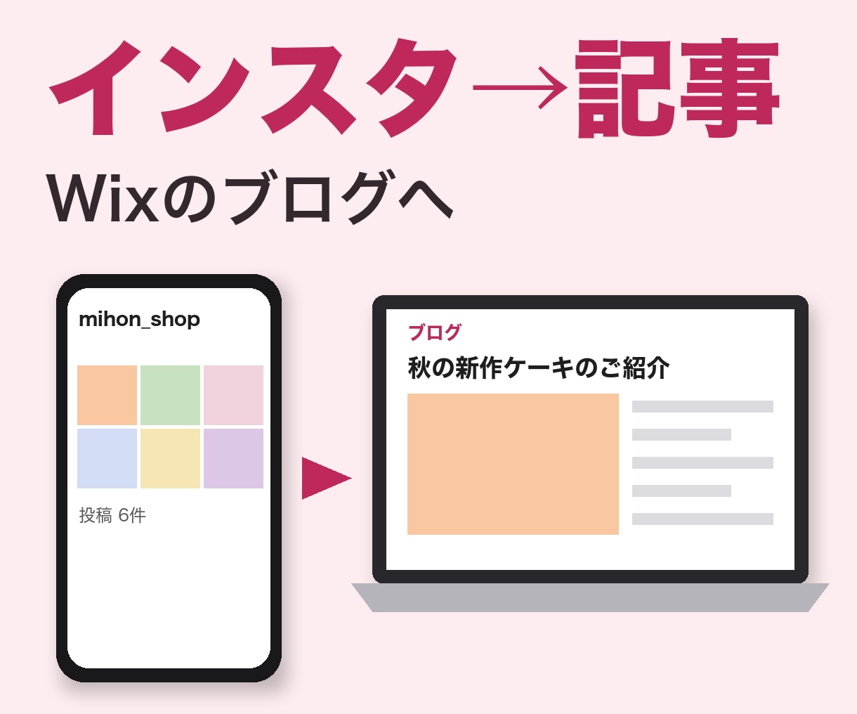 5000円｜インスタ投稿をWixブログ記事にします インスタの発信を、検索で見つかる記事に変えます イメージ1