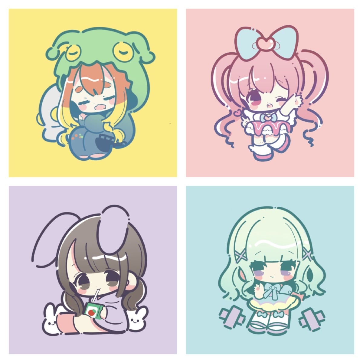 シンプル×ファンシー風♥目立つ♥デフォルメ描きます グッズやSHOWROOMにも♡商用利用OK♡《デフォルメ絵》 イメージ2