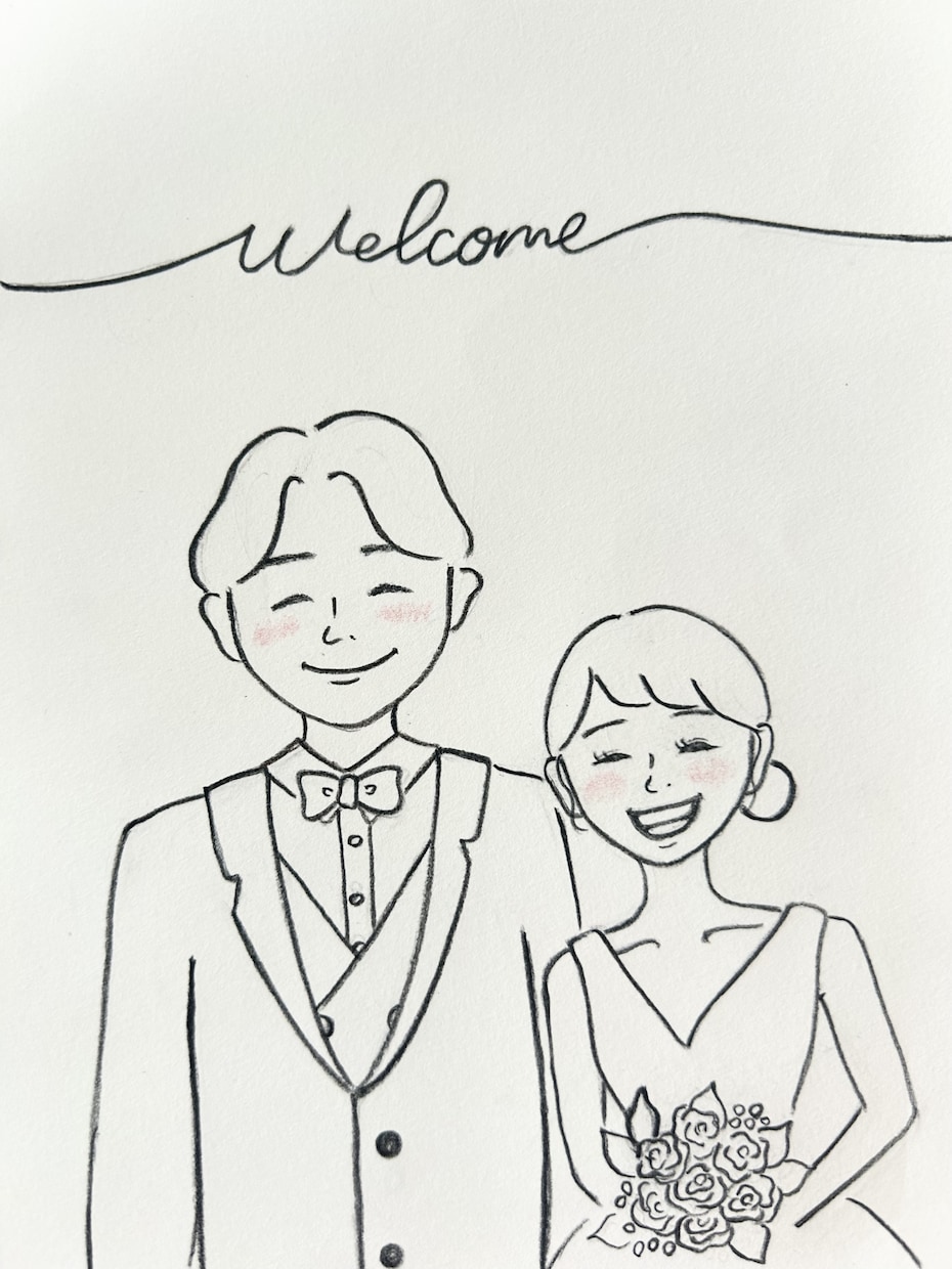 似顔絵イラスト描きます 記念日 結婚式 誕生日等、大切な日に^^ イメージ1