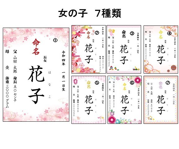 大切なお子様の【命名書・ベビーポスター】作成します データ渡しのみ、印刷してのお届けも可能です！ イメージ3