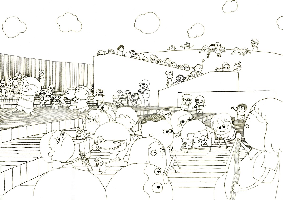 個性派イラスト（モノクロ）でプレゼンを引き立てます 【現役2級建築士による、建築イラストパース作成サービス】 イメージ7