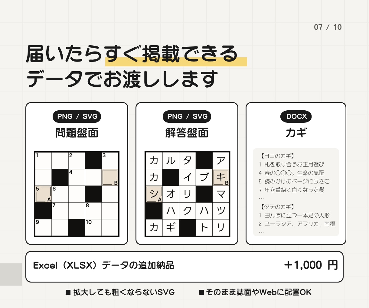 販促・会報・イベント用《懸賞クロスワード》作ります 実績100件+｜商用利用OK。連載も特急もプラチナ作家が対応 イメージ7