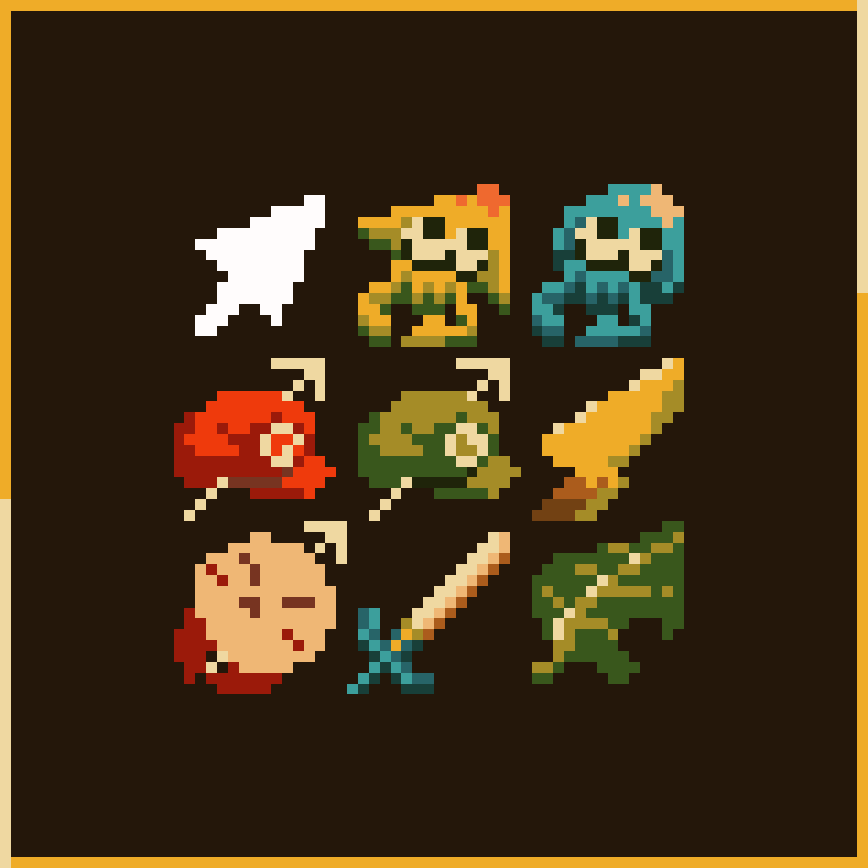小さなドット絵アイコン描きます 記録時間1200時間以上の描き手が作る16x16pixel イメージ1