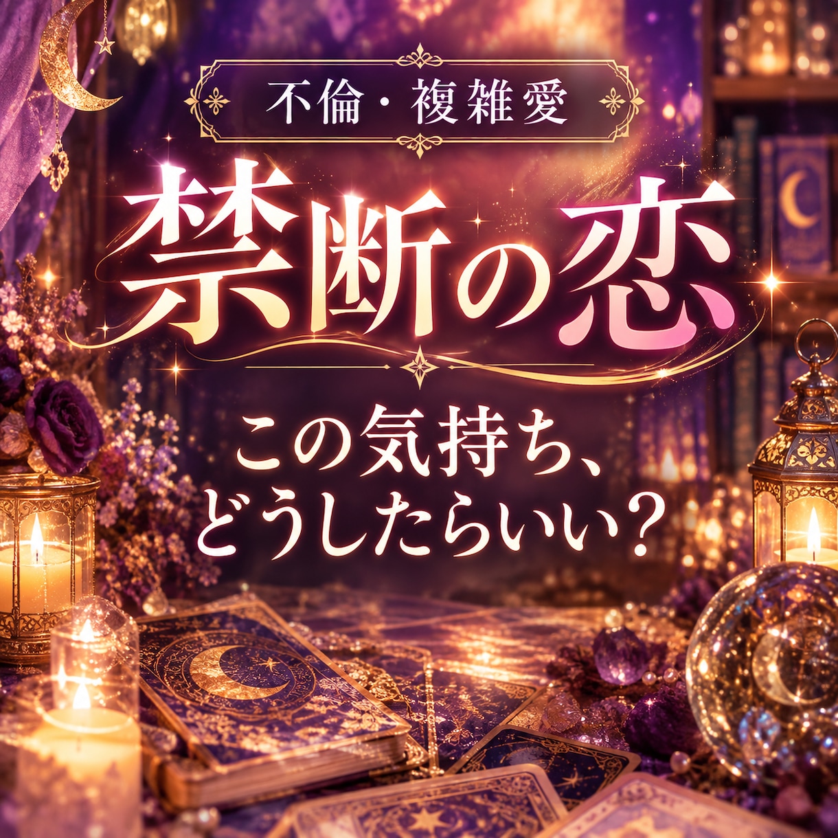 不倫・複雑愛｜二人の関係を霊視タロットで占います 禁断の恋・三角関係・秘密の恋…複雑な恋のお悩みを読み解きます イメージ1