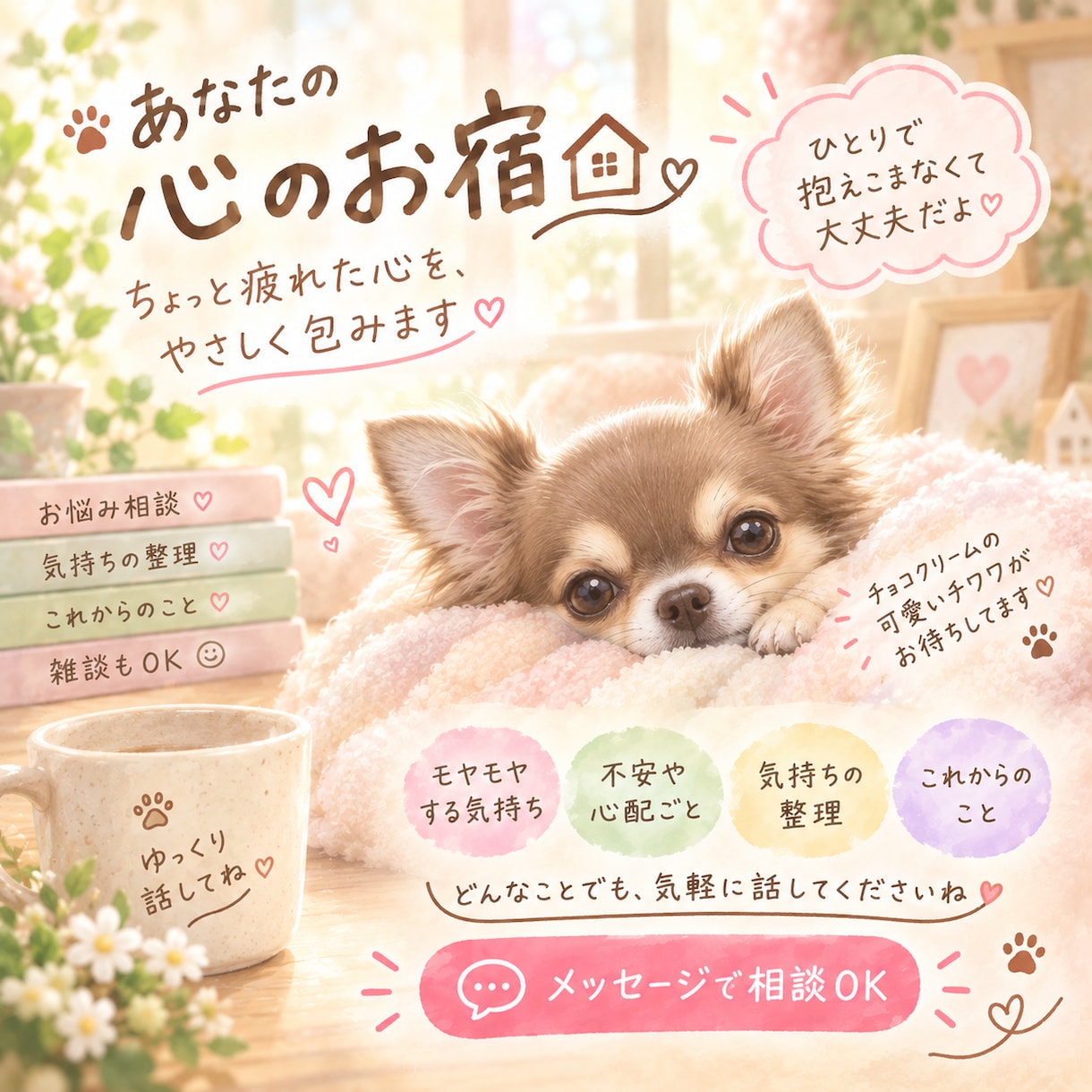 あなたの頭の中、整理します 頭の中の悩みやまとまらない考え事、一緒に整理しませんか。 イメージ1