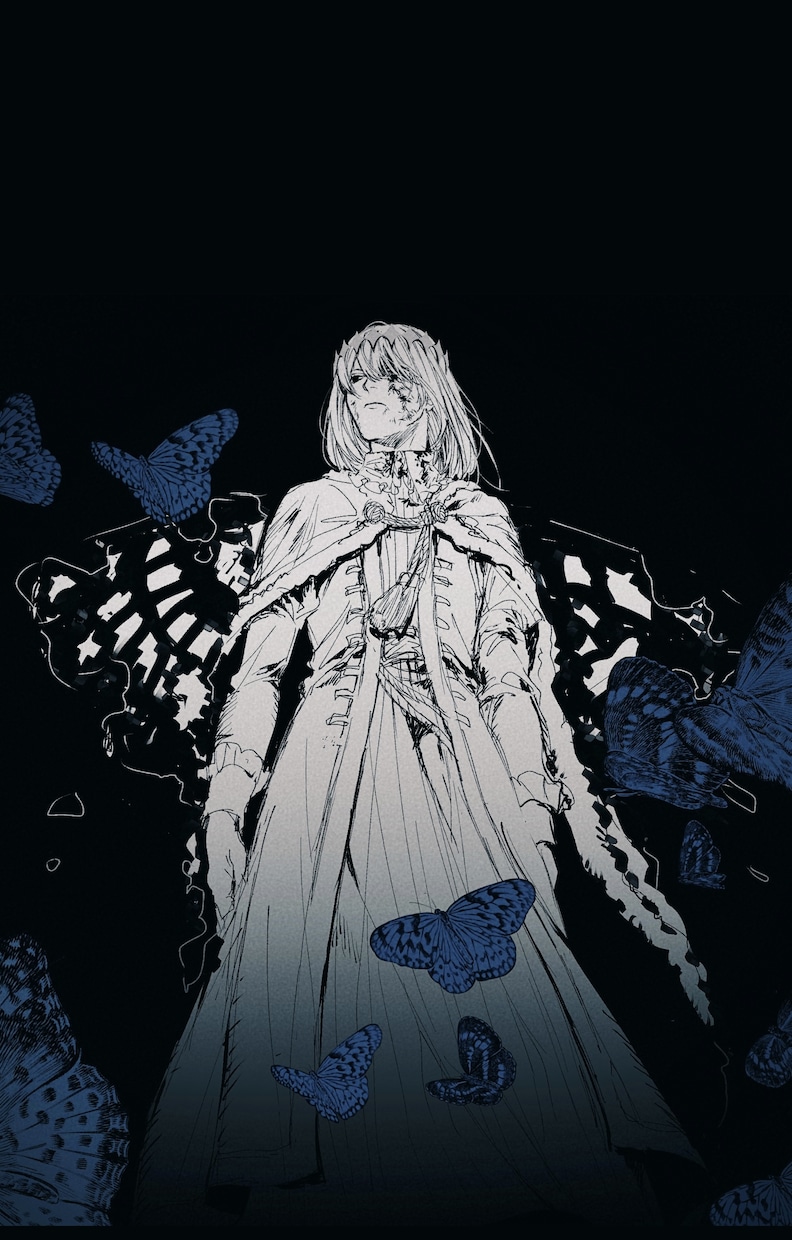 モノクロ限定、創作限定の一枚絵描きます 悲しい/クールな印象のモノクロイラストを描きます イメージ1