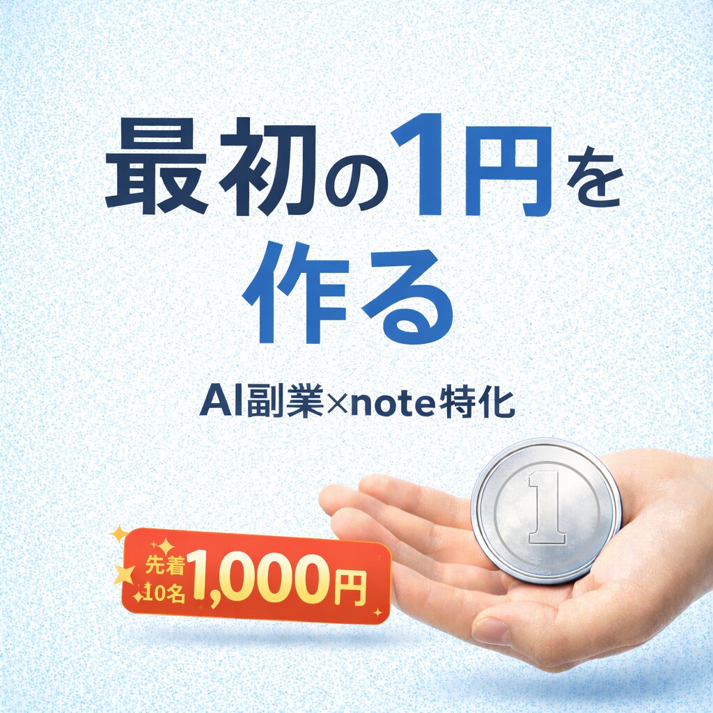 AI副業note記事作成します AI副業で最初の1円を目指す方へ イメージ1