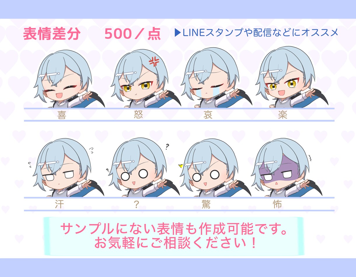 かわいい魅力upなミニキャラ描きます 【5名様限定価格】VTuber、SNS、配信やグッズ等◎ イメージ5