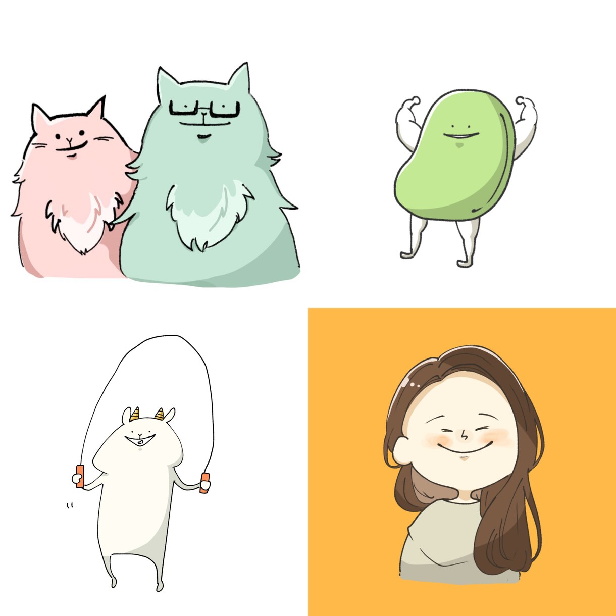ゆる〜〜いイラスト描きます 動物、似顔絵なんでも描きます！絶妙なゆるさをどうぞ！！ イメージ7