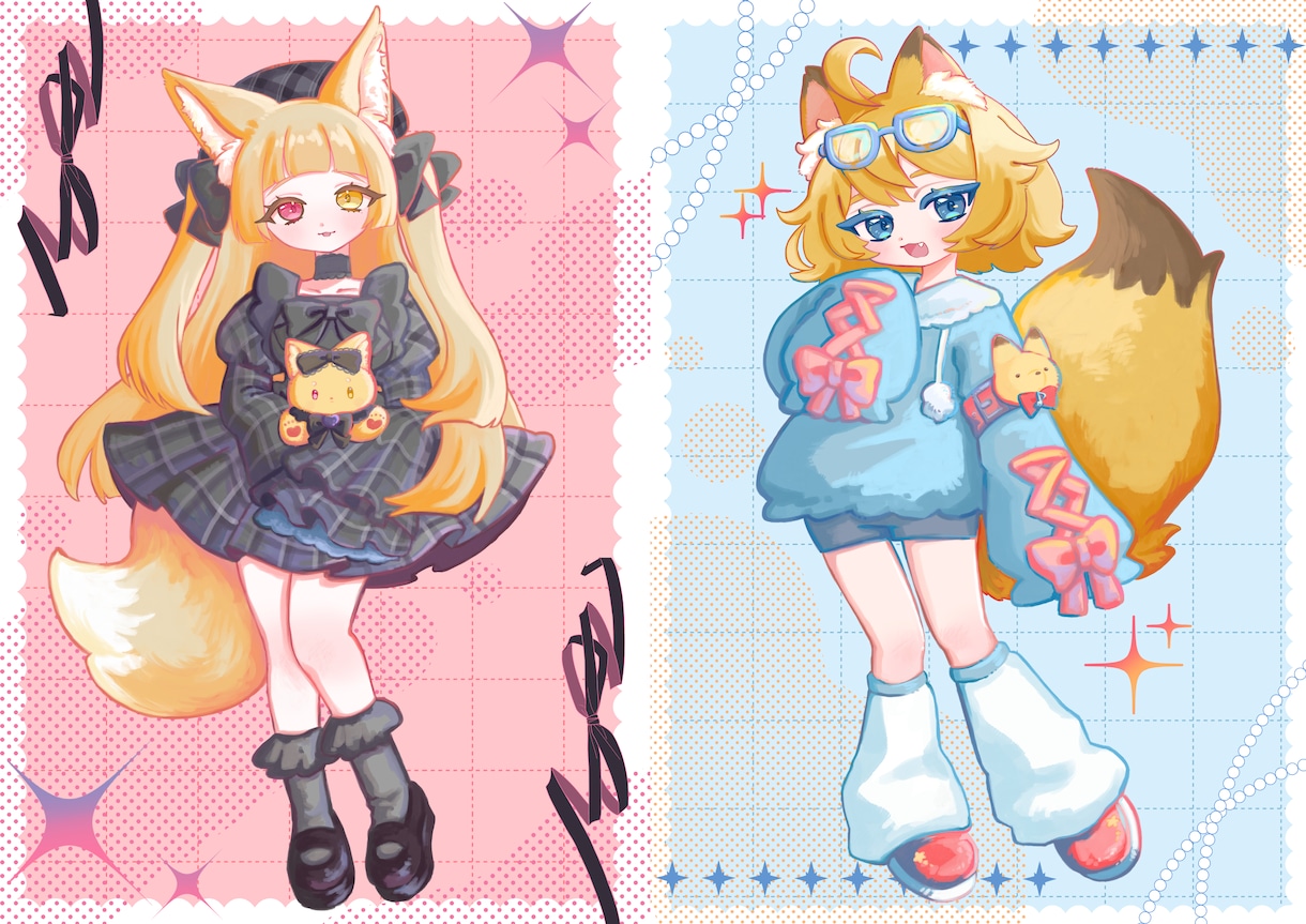 商用OK！かわいい立ち絵や一枚絵制作します 一枚絵、立ち絵、SNSアイコン、歌ってみた等対応可能！ イメージ4