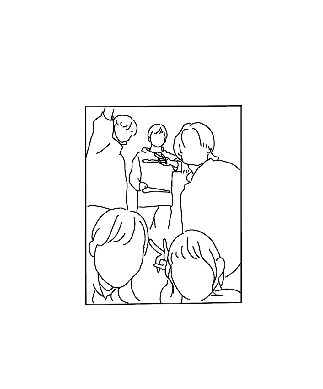 シンプルなモノクロ線画イラストを描きます あなたの気持ちに＋make up!可愛くおしゃれに！ イメージ4