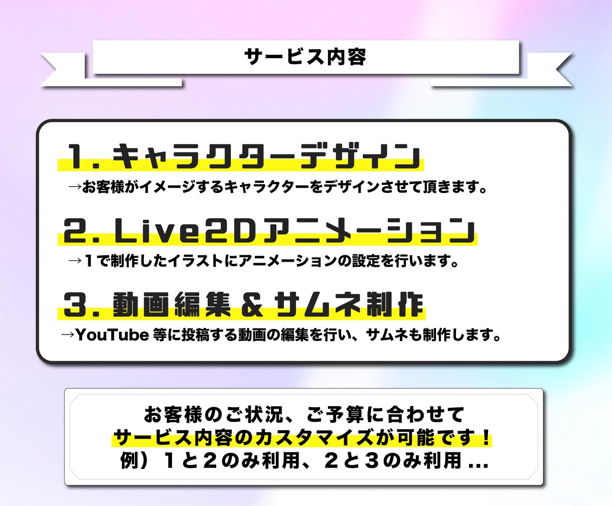Vtuberプロデュースします あなたがVtuberとしてデビューするまでサポートします！ イメージ3