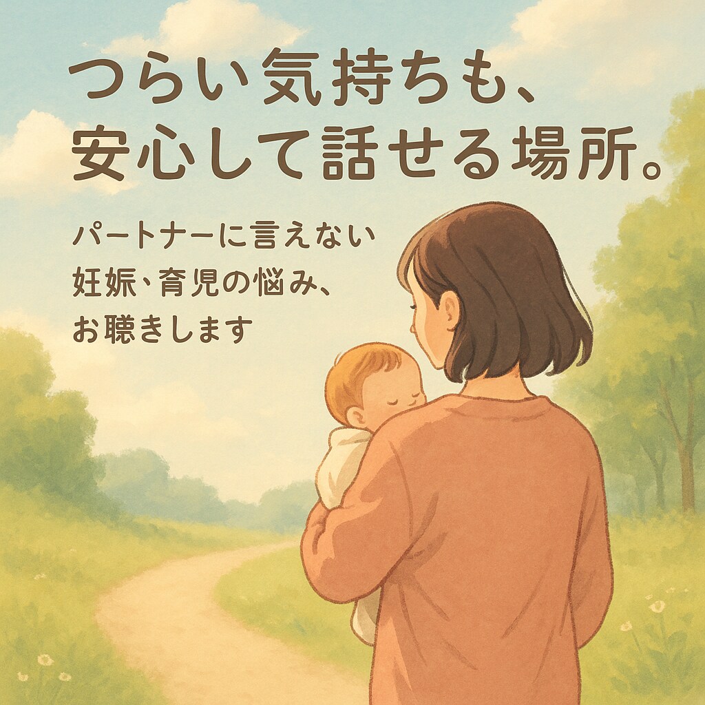 誰にも言えない､､､妊娠・育児の不安、お聴きします パートナーにも言えない気持ち、ひとりで抱えていませんか？ イメージ1