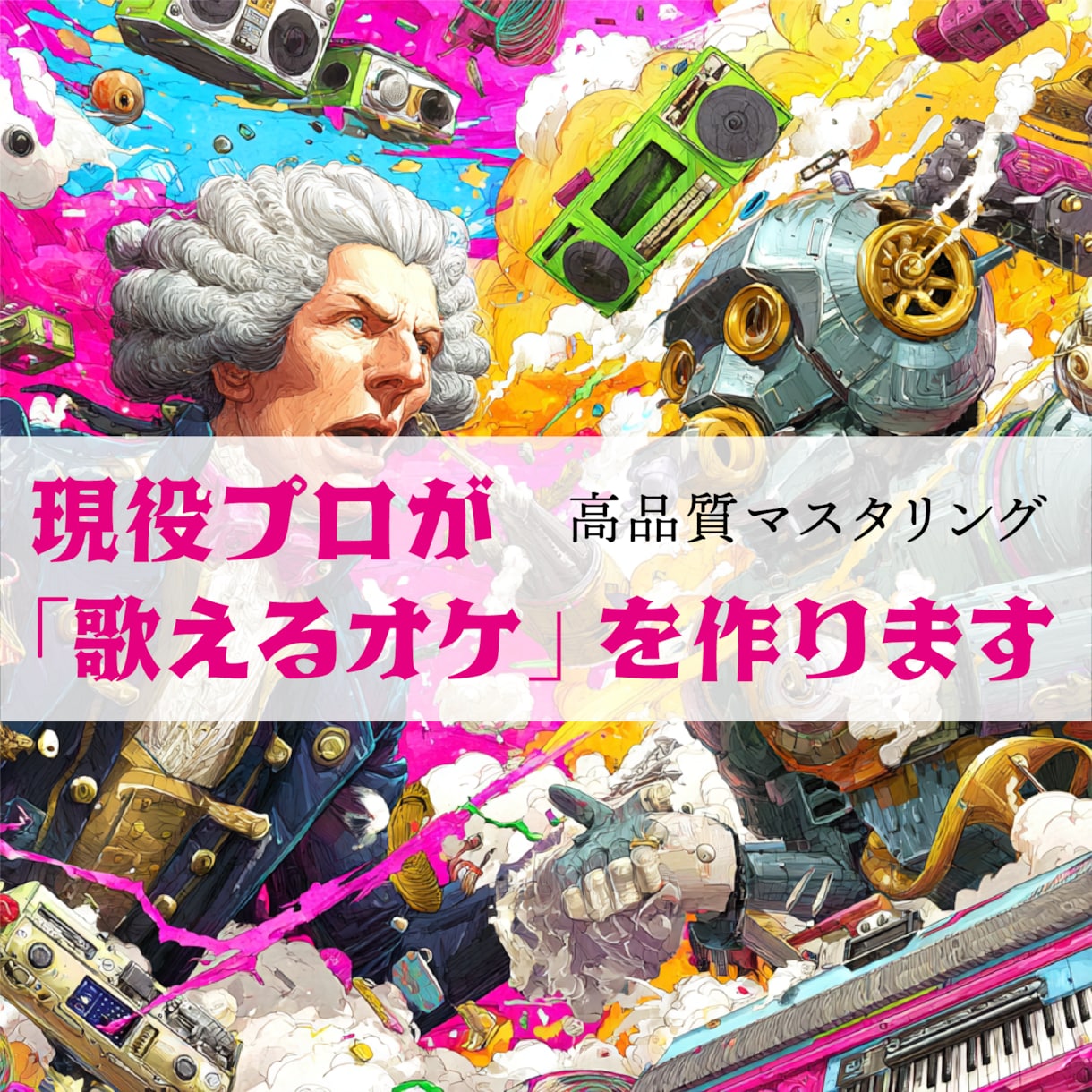 差がつく。高品質オフボーカルオケ音源作成ます プロDJ、プロ音楽家が高音質マスタリングオケ音源作成。 イメージ1