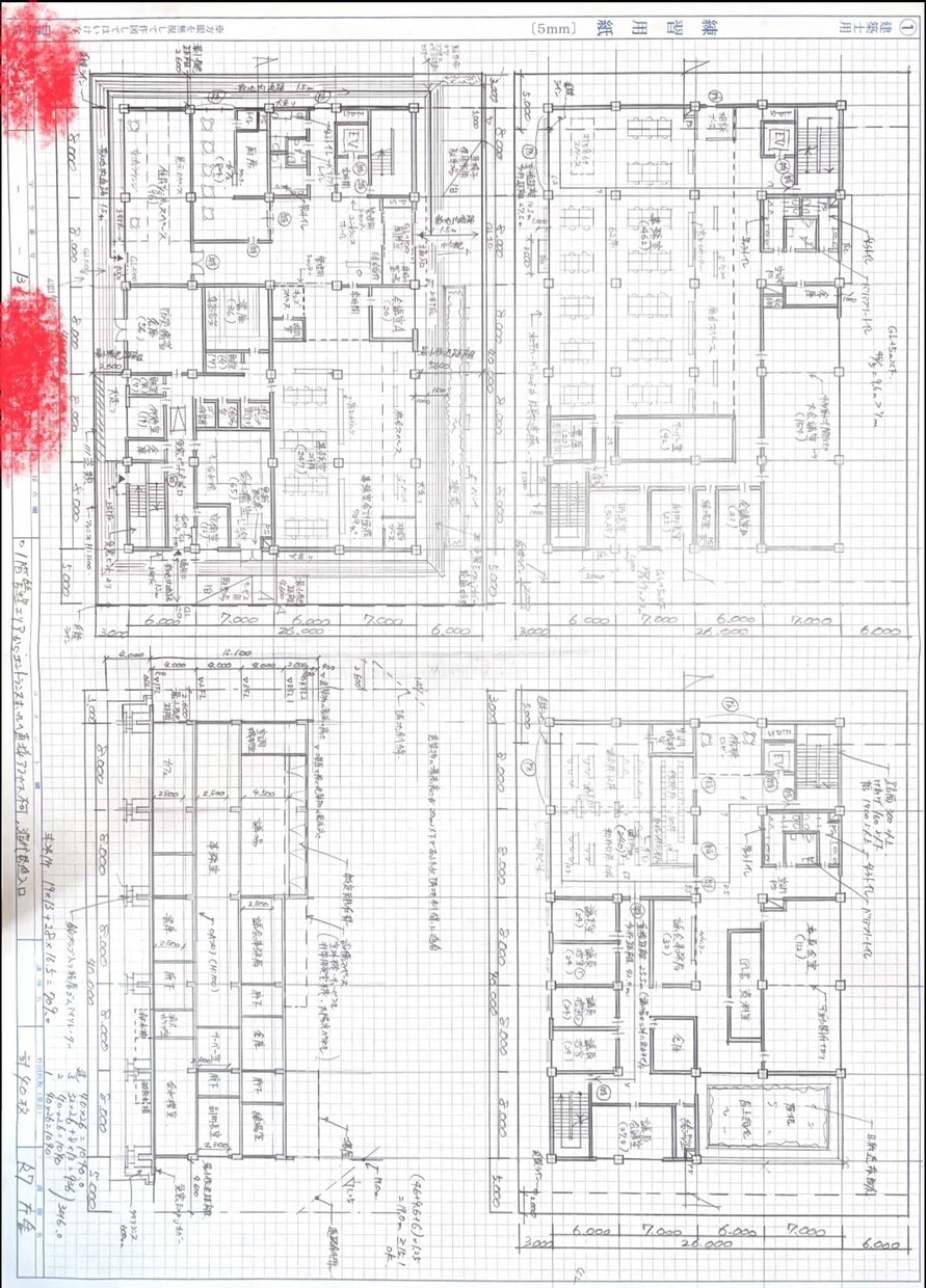 一級建築士製図試験の添削します 今年度製図課題であるホテルの製図試験の添削します。 イメージ1