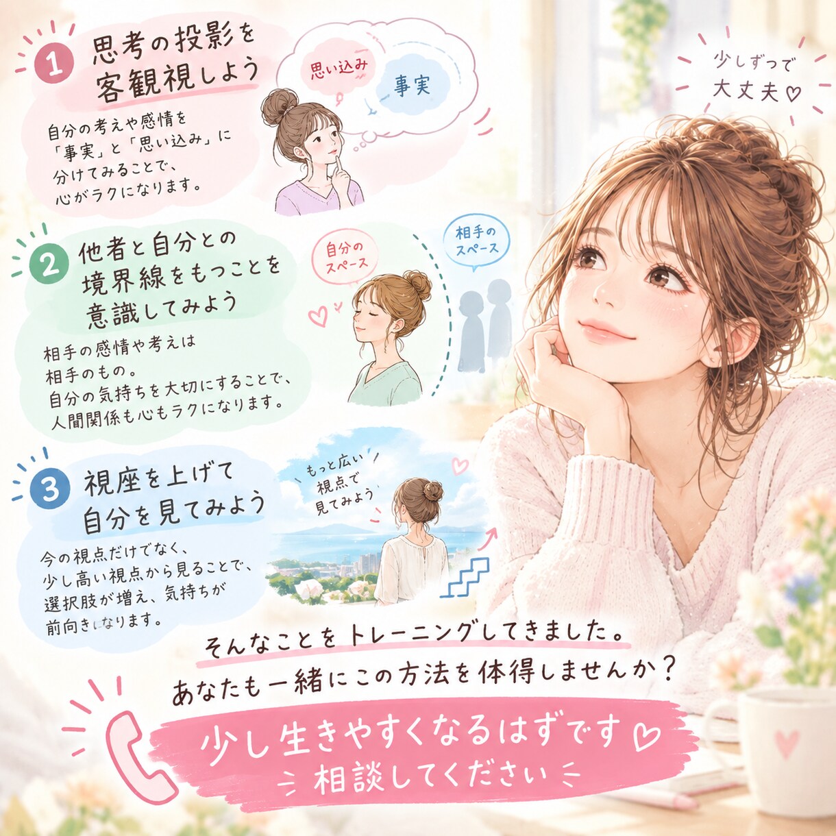 恋愛相談受付ます 不安の波が押し寄せてる時、話せば楽になる！ イメージ2