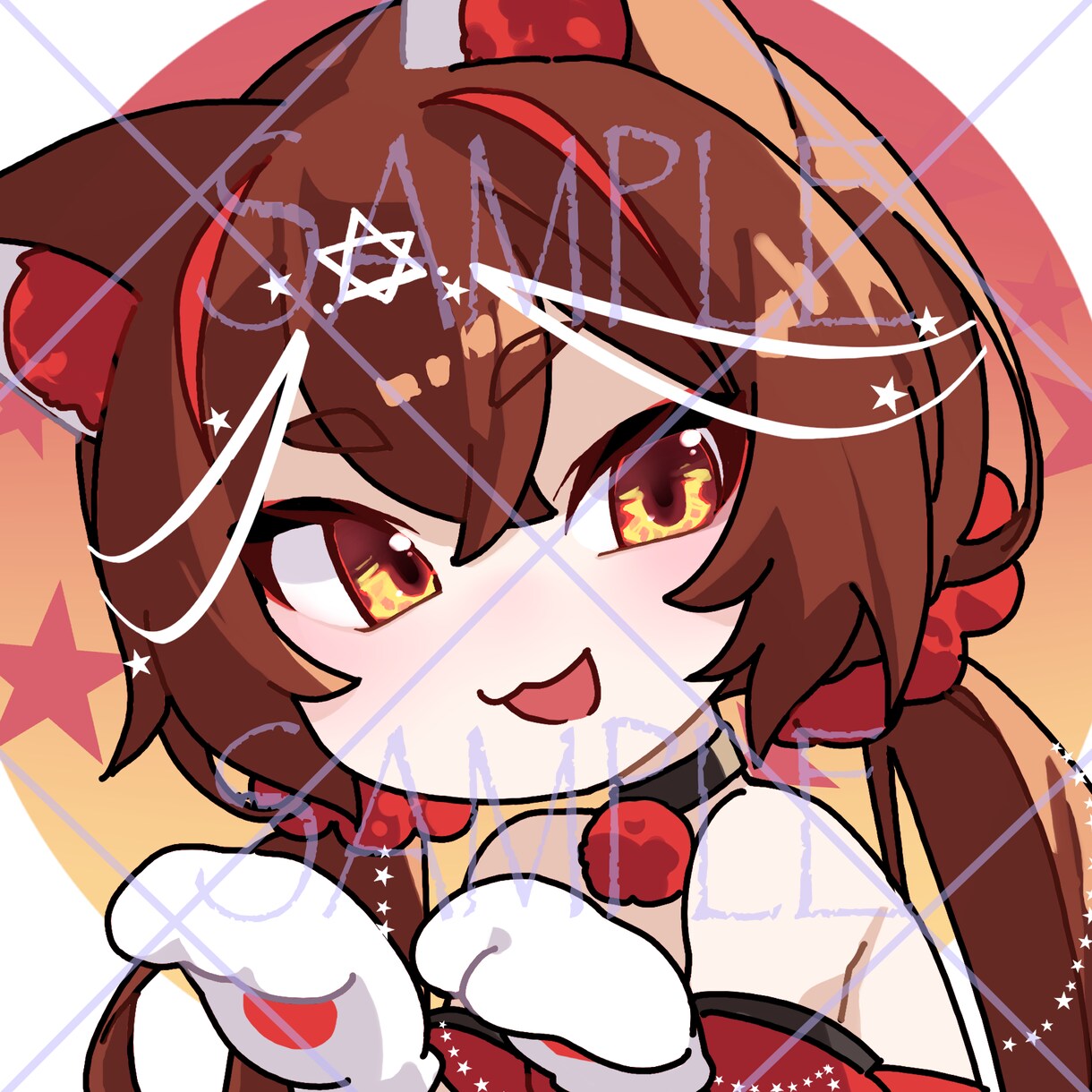 即納　かわいいSNSアイコン制作します ぱっちりおめめが印象的なかわいいイラストが得意です！ イメージ2