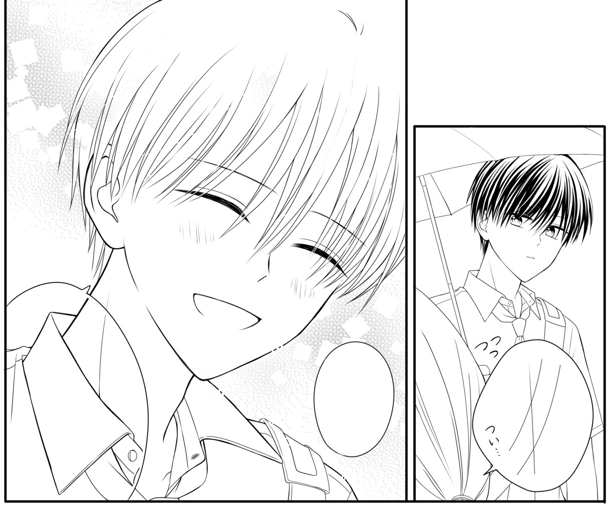 2ページ少女漫画/モノクロ漫画描きます 1p5000円/格安で少女漫画を制作します。 イメージ2