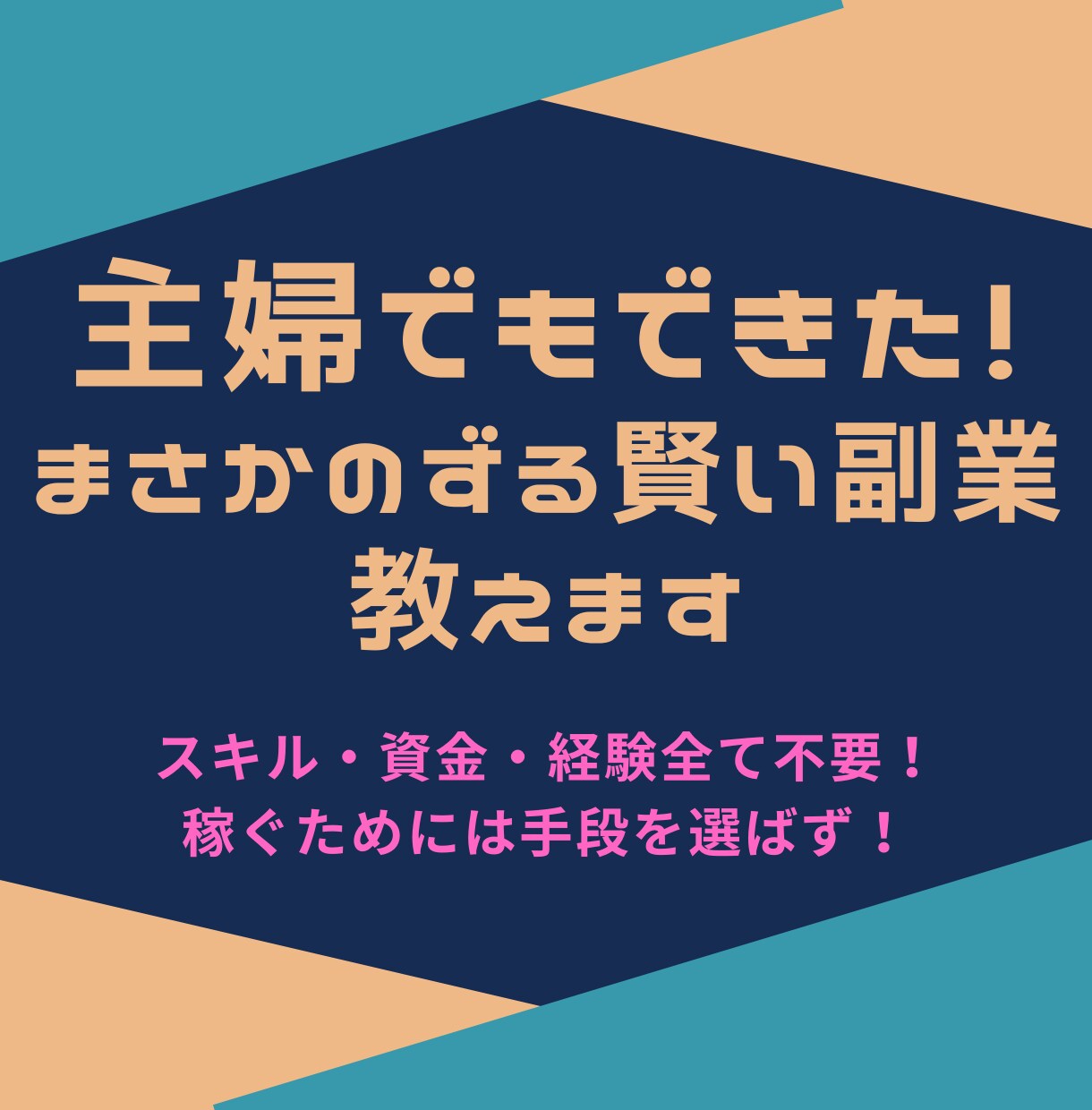 主婦でもできた！まさかのずる賢い副業教えます スキル・資金・経験全て不要！稼ぐためには手段を選ばず イメージ1