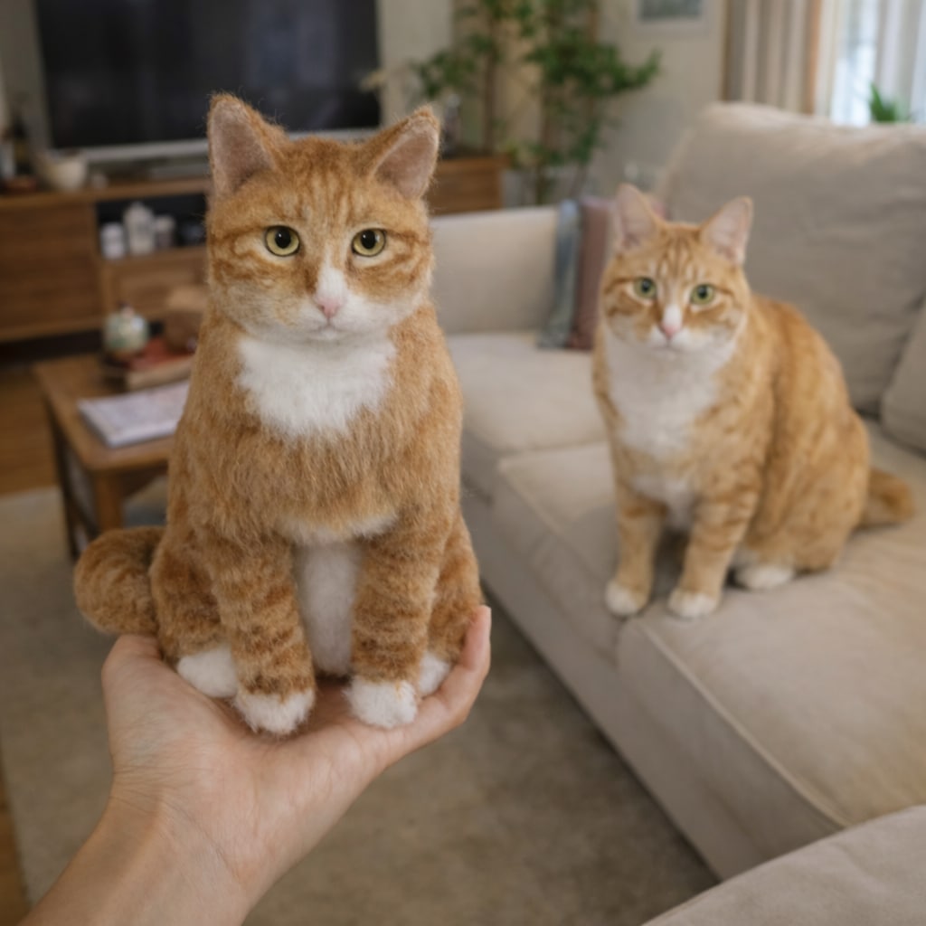 写真から作るオーダーメイド羊毛フェルトペットます 提供内容：彫刻犬猫そっくりぬいぐるみ イメージ5