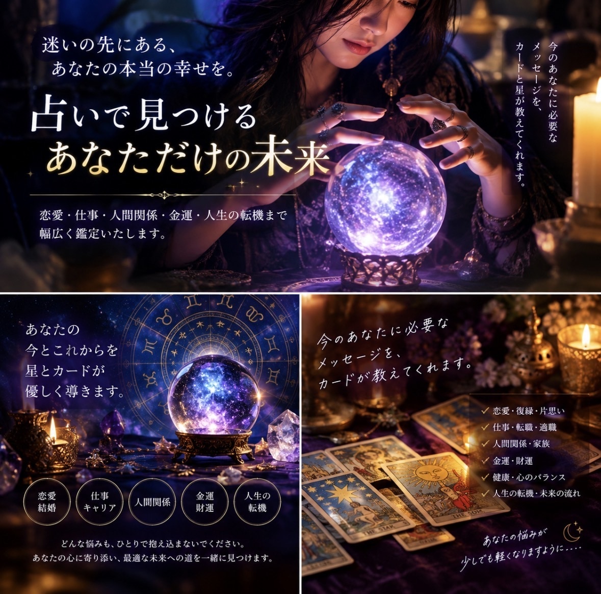 生活がより豊かになりますよう占います あなたの未来、今ここから変えてみませんか？ イメージ1