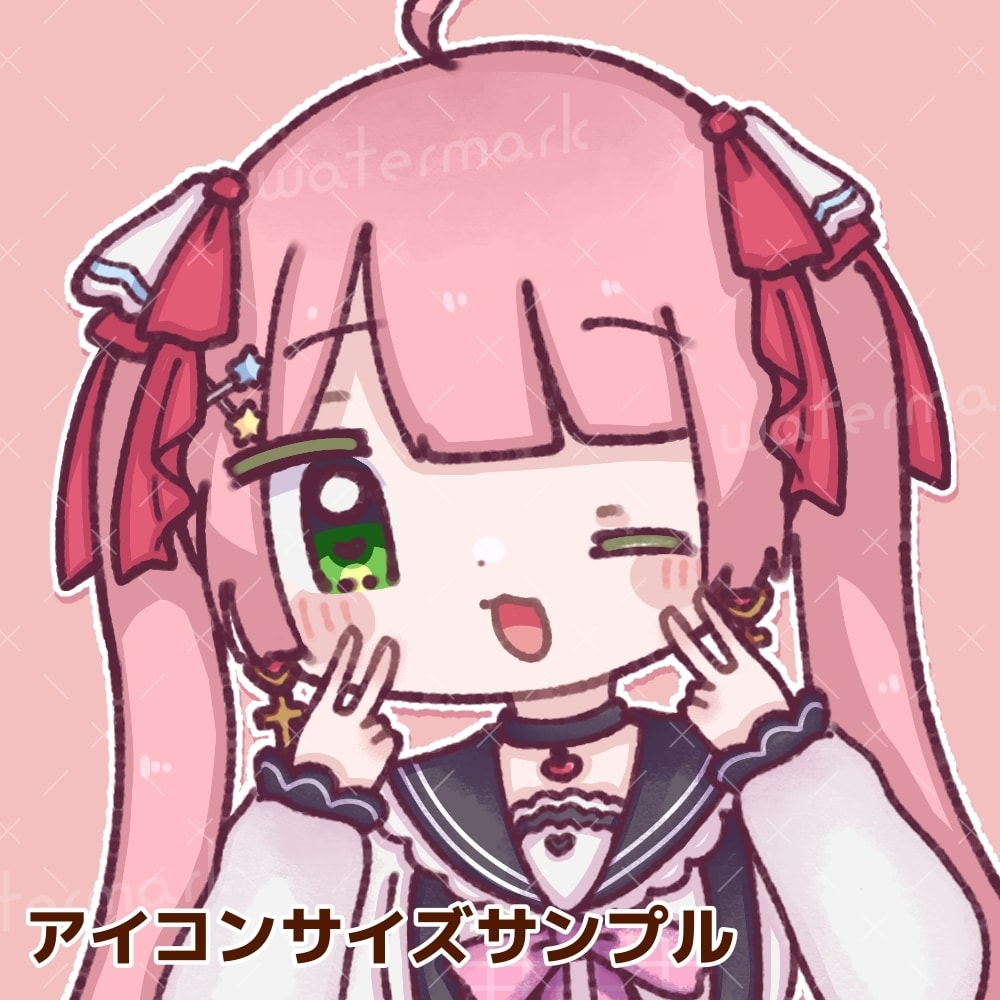 SNS用のアイコンなど作成します ゆるふわ、可愛いイラスト作成！ イメージ3