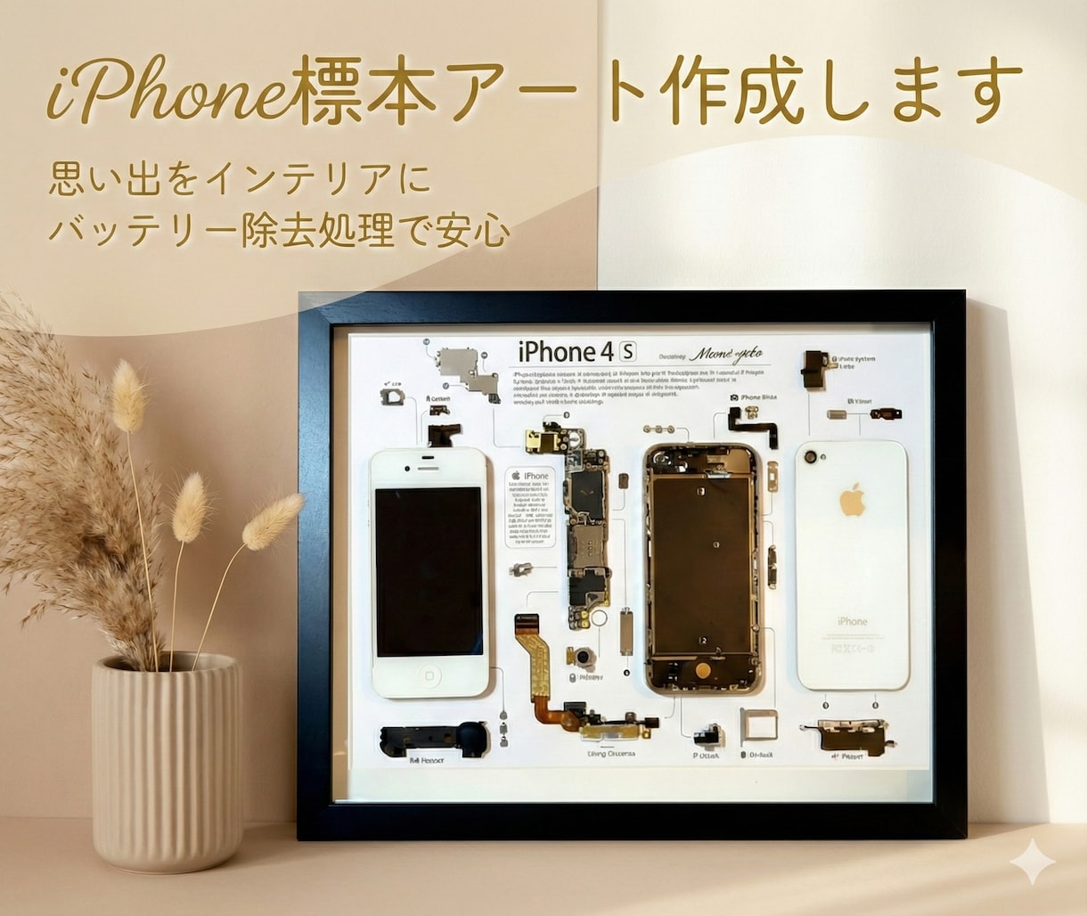 思い出のiPhoneを美しい標本アートにします 古いiPhone、アートとして蘇らせませんか？ イメージ1