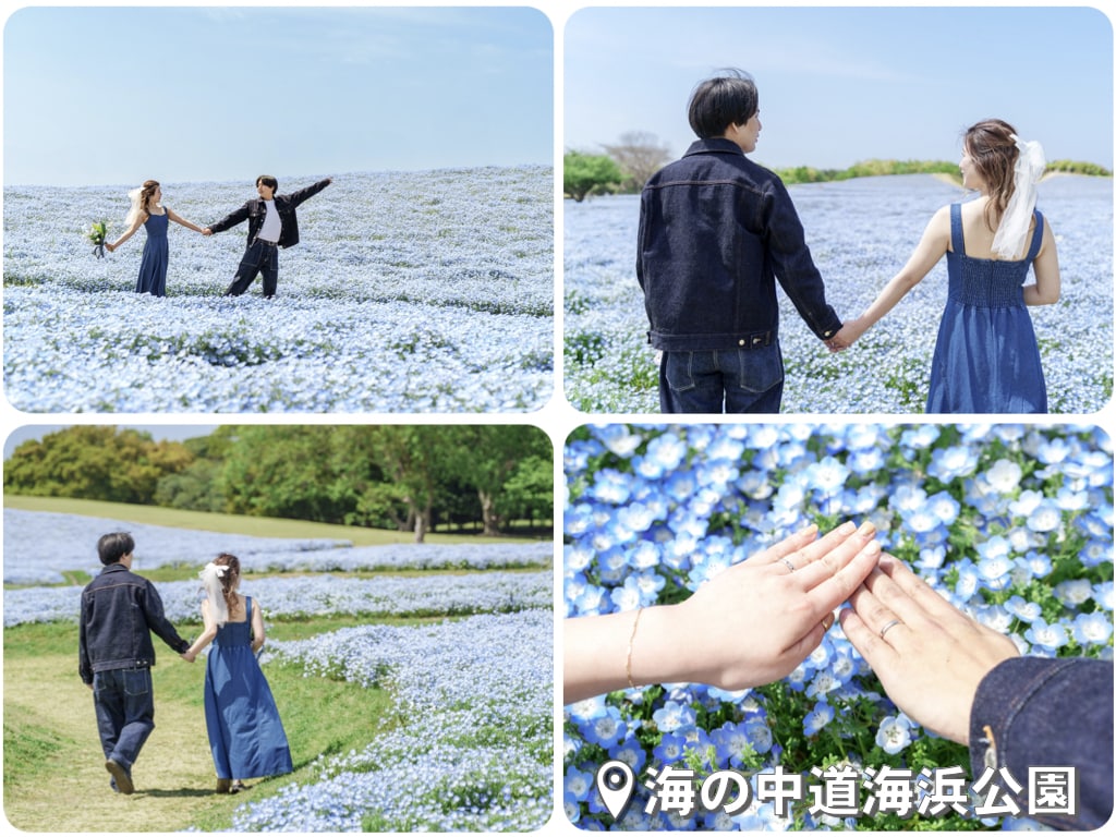 福岡県でウェディングの前撮り撮影をします 100枚前後／１時間、雨でも決行可能、一週間以内に納品 イメージ6