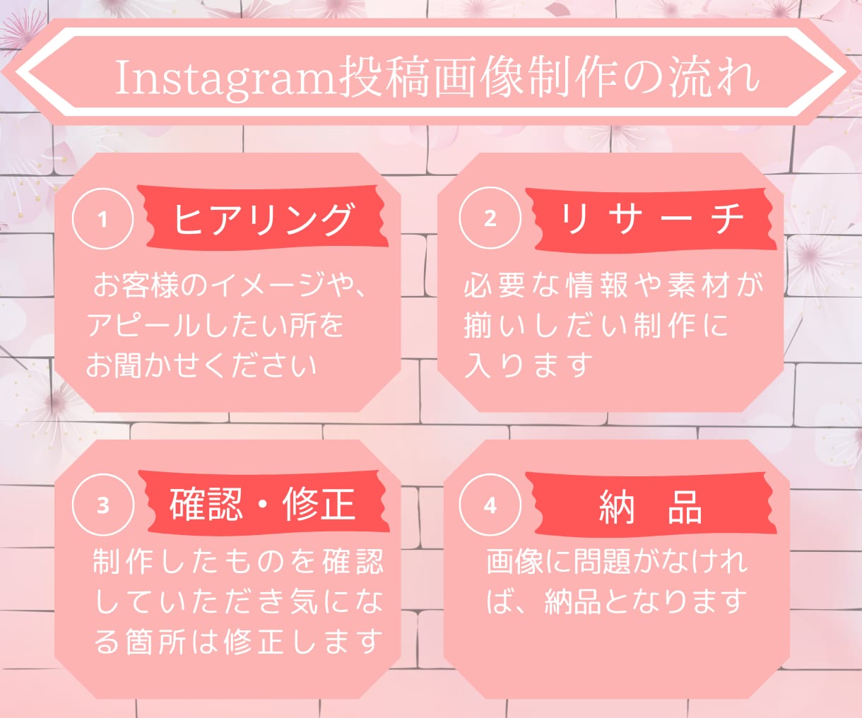 Instagramの投稿画像を作成します‼ます 女性デザイナーが見やすく楽しく♬　SNSで集客アップ‼ イメージ2