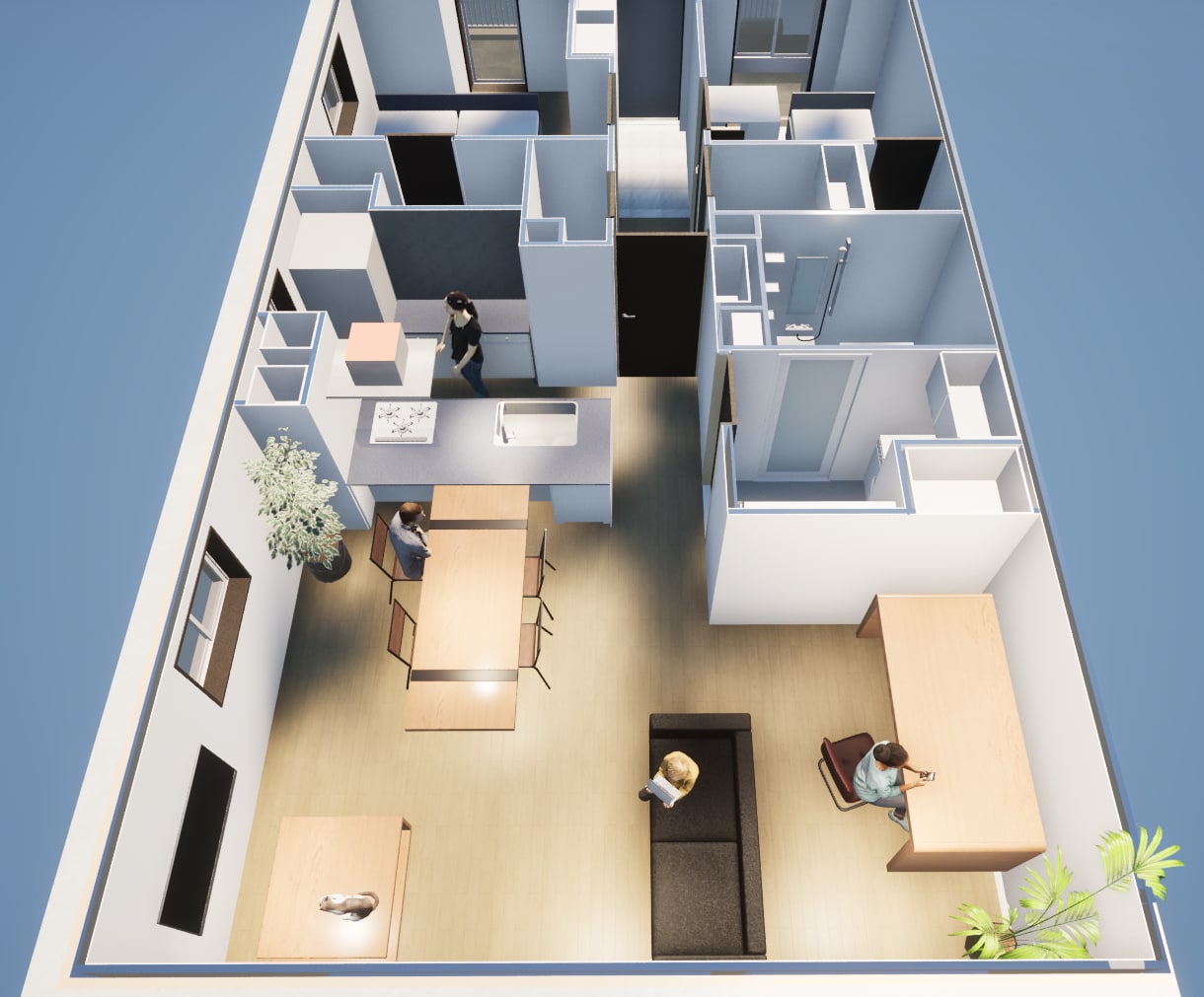 マンション住戸プランおよびリノベプランを作成します ～2次元図面とともにパースも作成し図面を３次元化します。～ イメージ1